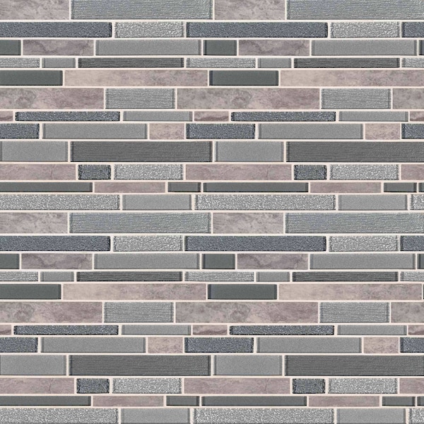 Msi Smoky Alps Interlocking 12 In. X 12 In. X 8Mm Glass/Stone Mesh-Mounted Mosaic Tile, 10PK ZOR-MD-0154 - main